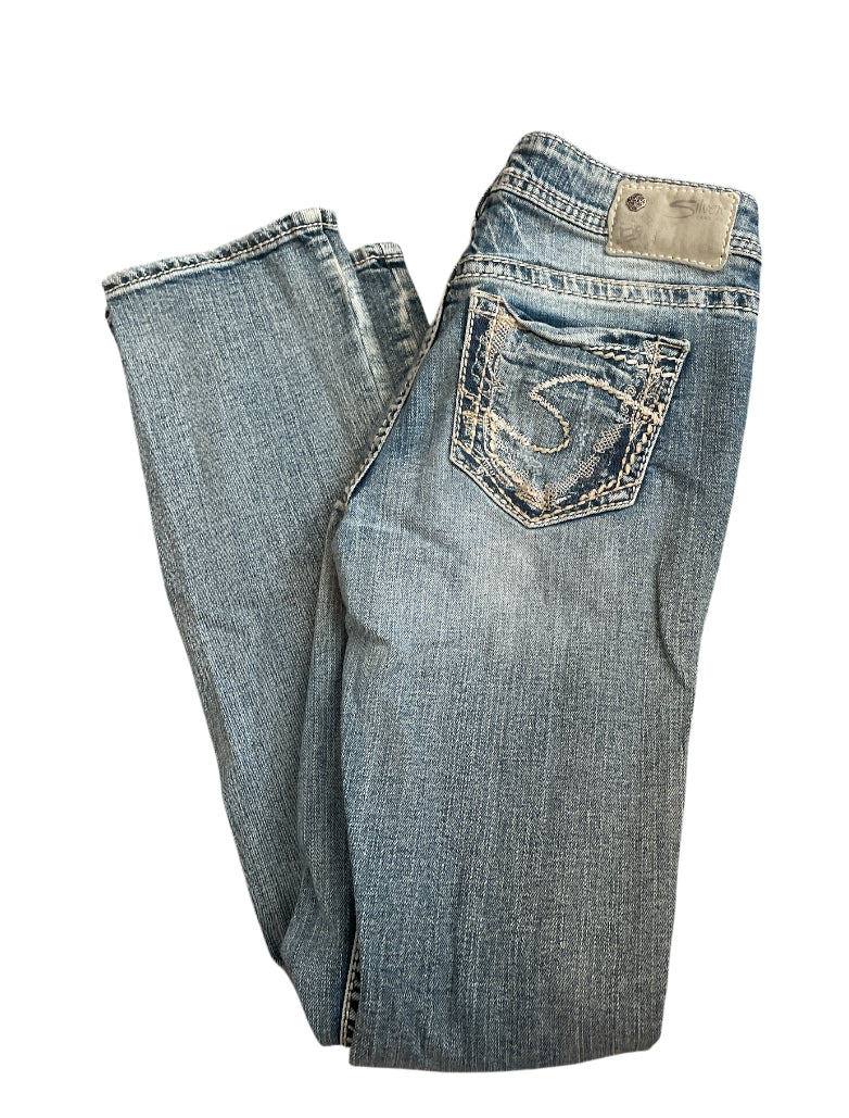 Silver Aiko Distressed Blue Jeans (25)