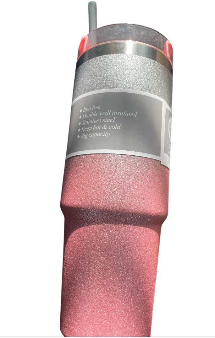 Glitter Pink 30oz Tumbler