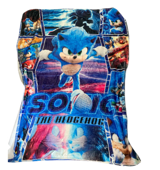 Sonic the Hedgehog fleece throw blanket.