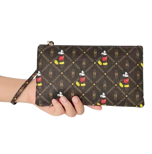 Mickey Mouse Brown Wristlet