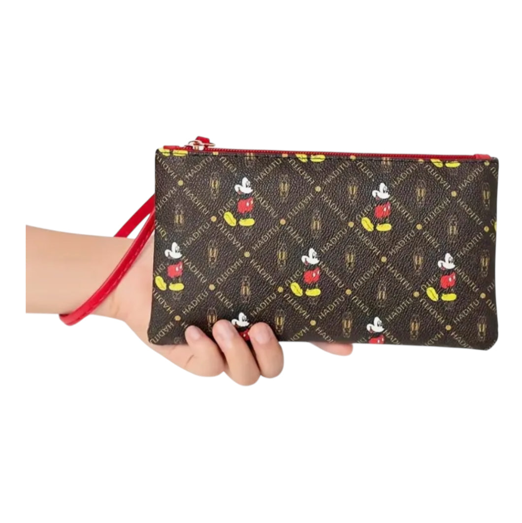 Mickey Mouse Brown Wristlet
