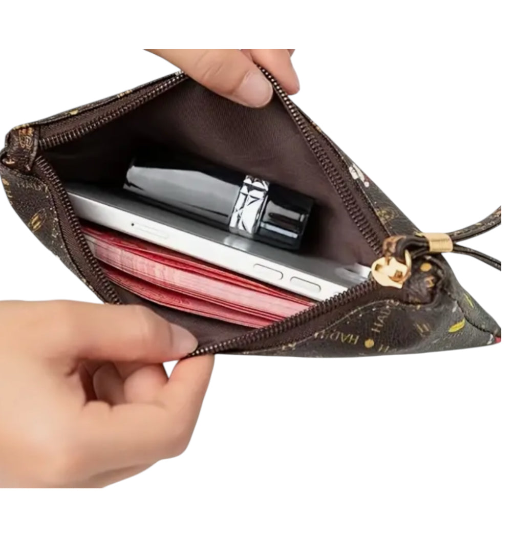 Mickey Mouse Brown Wristlet