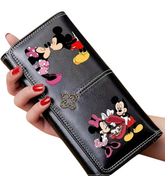 Disney Black Wallet with Mickey and Minnie Mouse