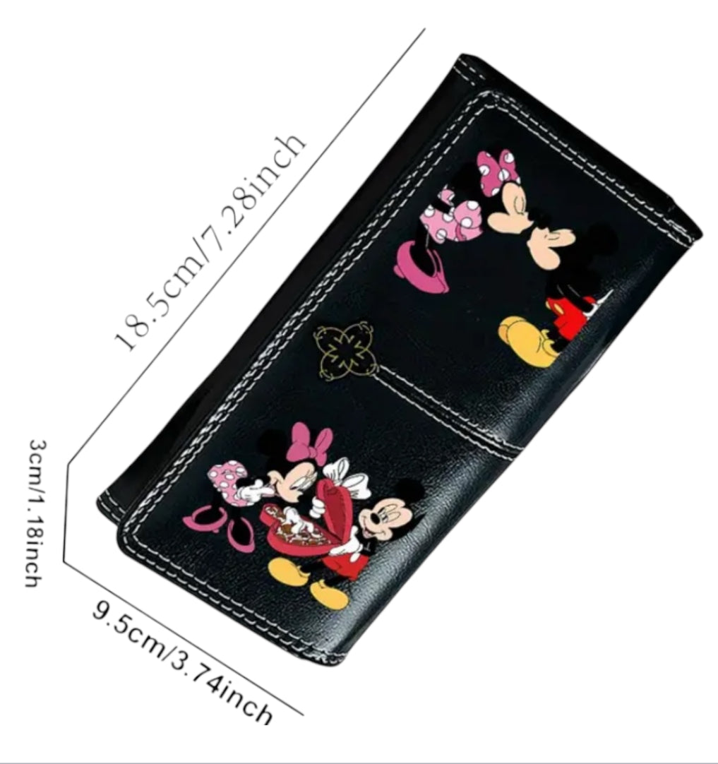 Disney Black Wallet with Mickey and Minnie Mouse