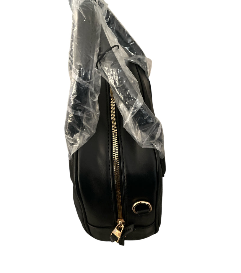 London Fog Mini Smooth PU Satchel in Black
