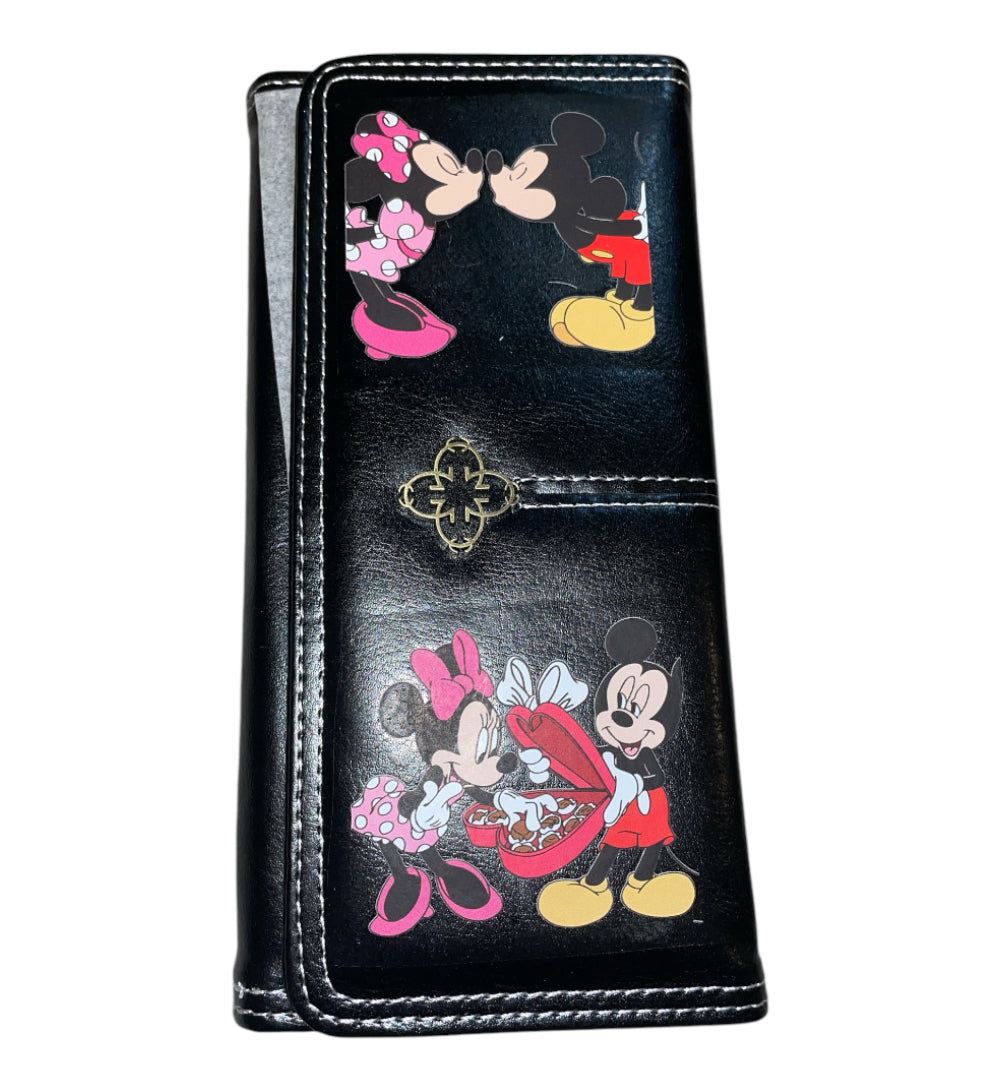 Disney Black Wallet with Mickey and Minnie Mouse
