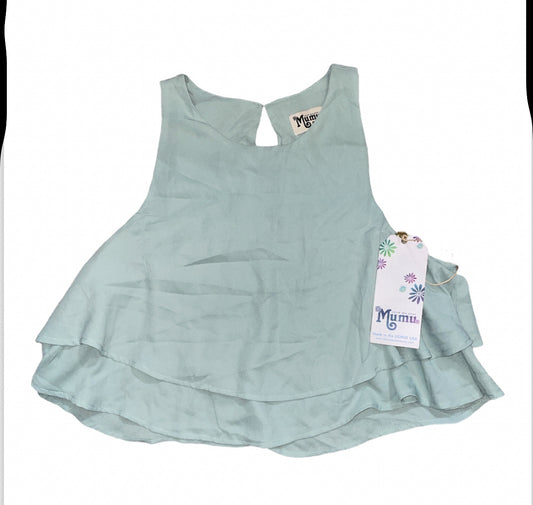 Show Me Your Mumu Seafoam Blue Tiered Ruffled Top (Medium)