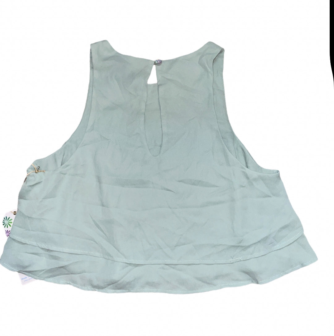 Show Me Your Mumu Seafoam Blue Tiered Ruffled Top (Medium)