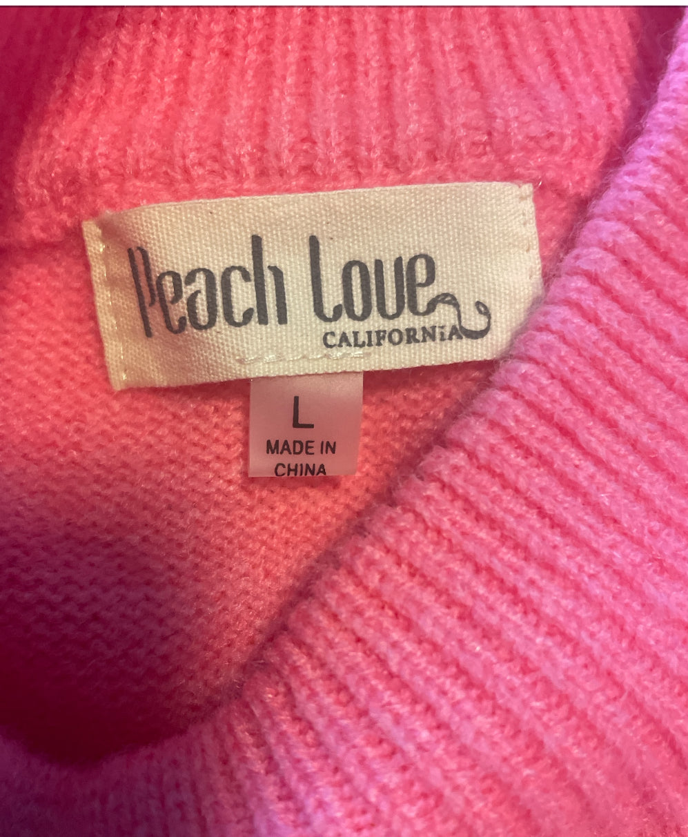 Peach Love Pink Not My First Rodeo Sweater (Large)