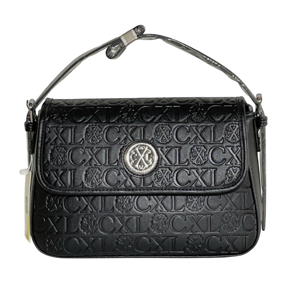 CXL by Christian Lacroix Clara Embossed Logo Shoulder Bag.