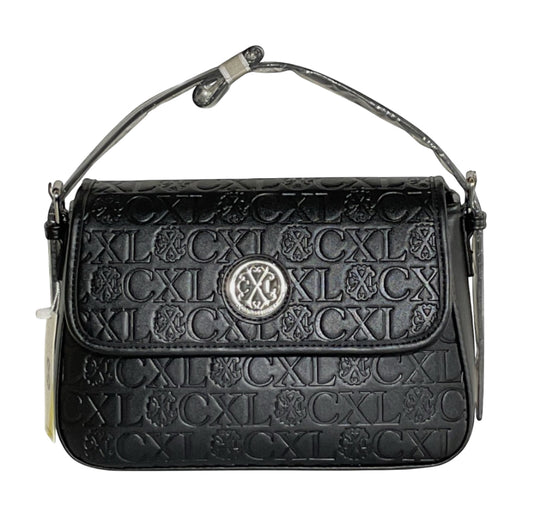 CXL by Christian Lacroix Clara Embossed Logo Shoulder Bag.
