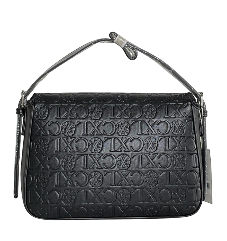 CXL by Christian Lacroix Clara Embossed Logo Shoulder Bag.
