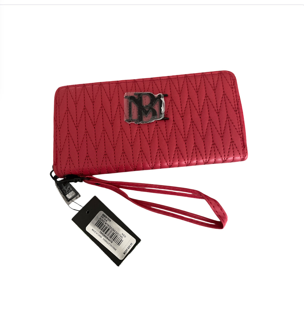 Badgley Mischka Quilted Red Wallet