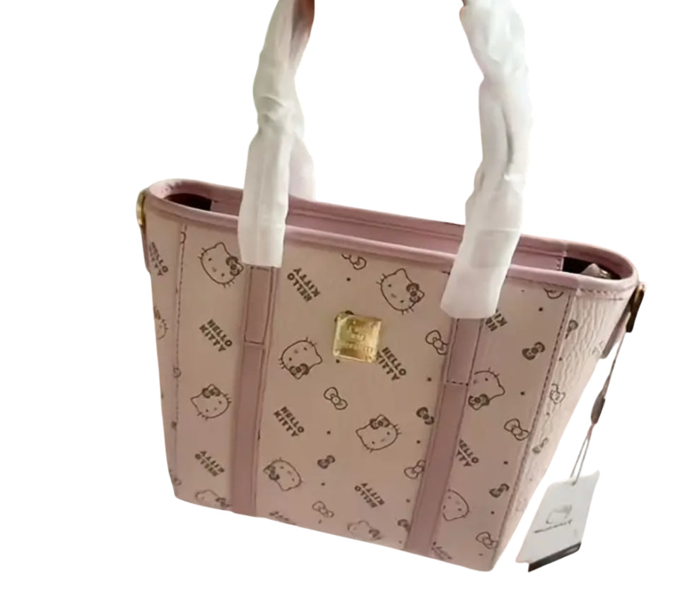 Sanrio Hello Kitty Pink Faux Leather Tote Bag
