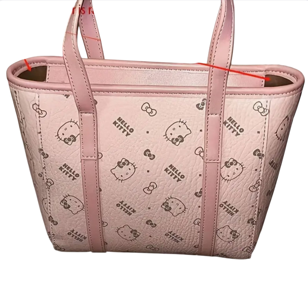 Sanrio Hello Kitty Pink Faux Leather Tote Bag