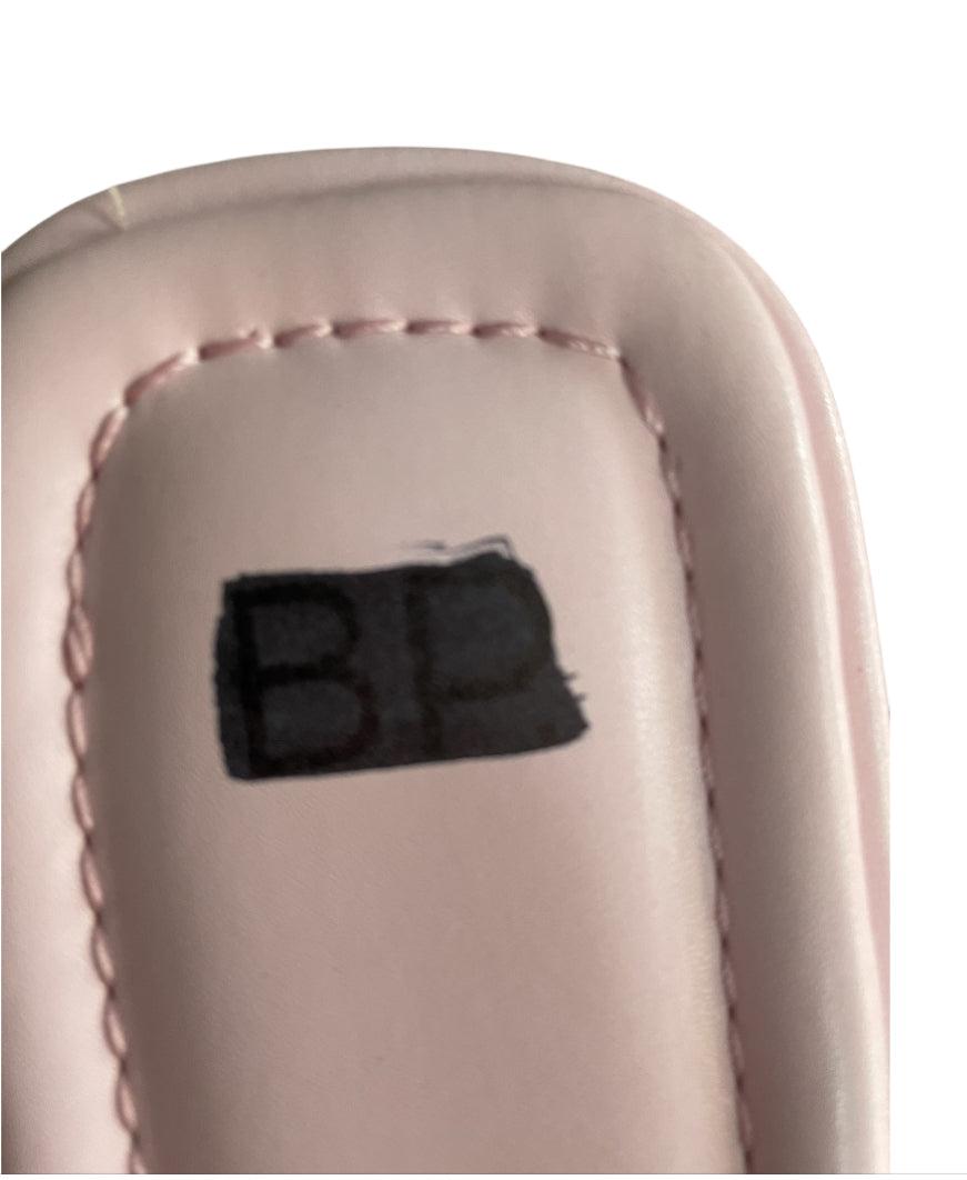 BP. Ariya Faux Leather Slide Sandals in Pink (9.5)