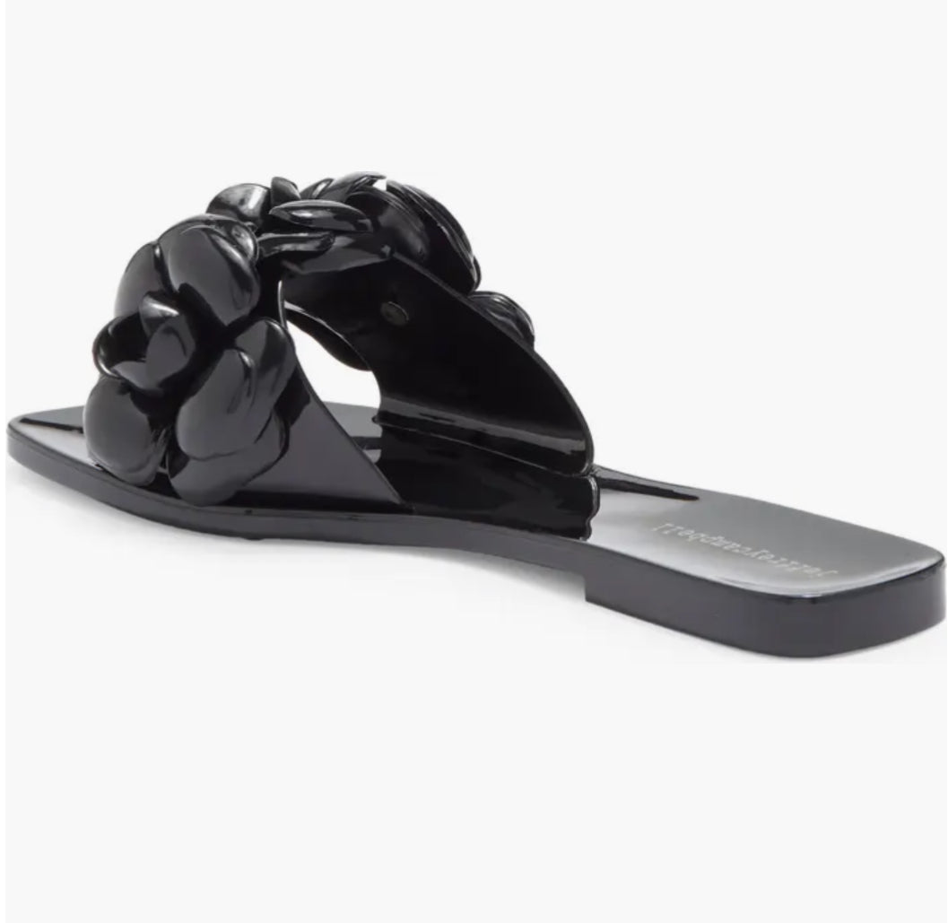 Jeffrey Campbell Floralee Slide Sandal in Black Jelly Rubber (8)