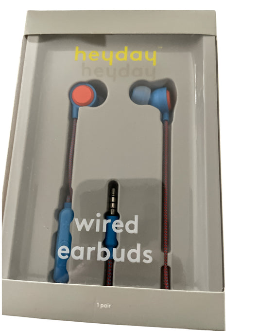 Heyday Turquoise + Coral Wired Earbuds.