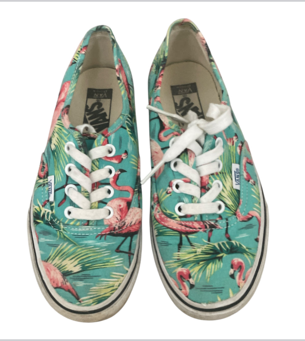 Vans Flamingo Tropical Print Authentic Sneakers (6.5)