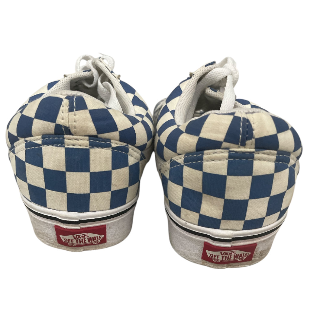Vans Old Skool Blue & White Checkered Sneakers (9.5)