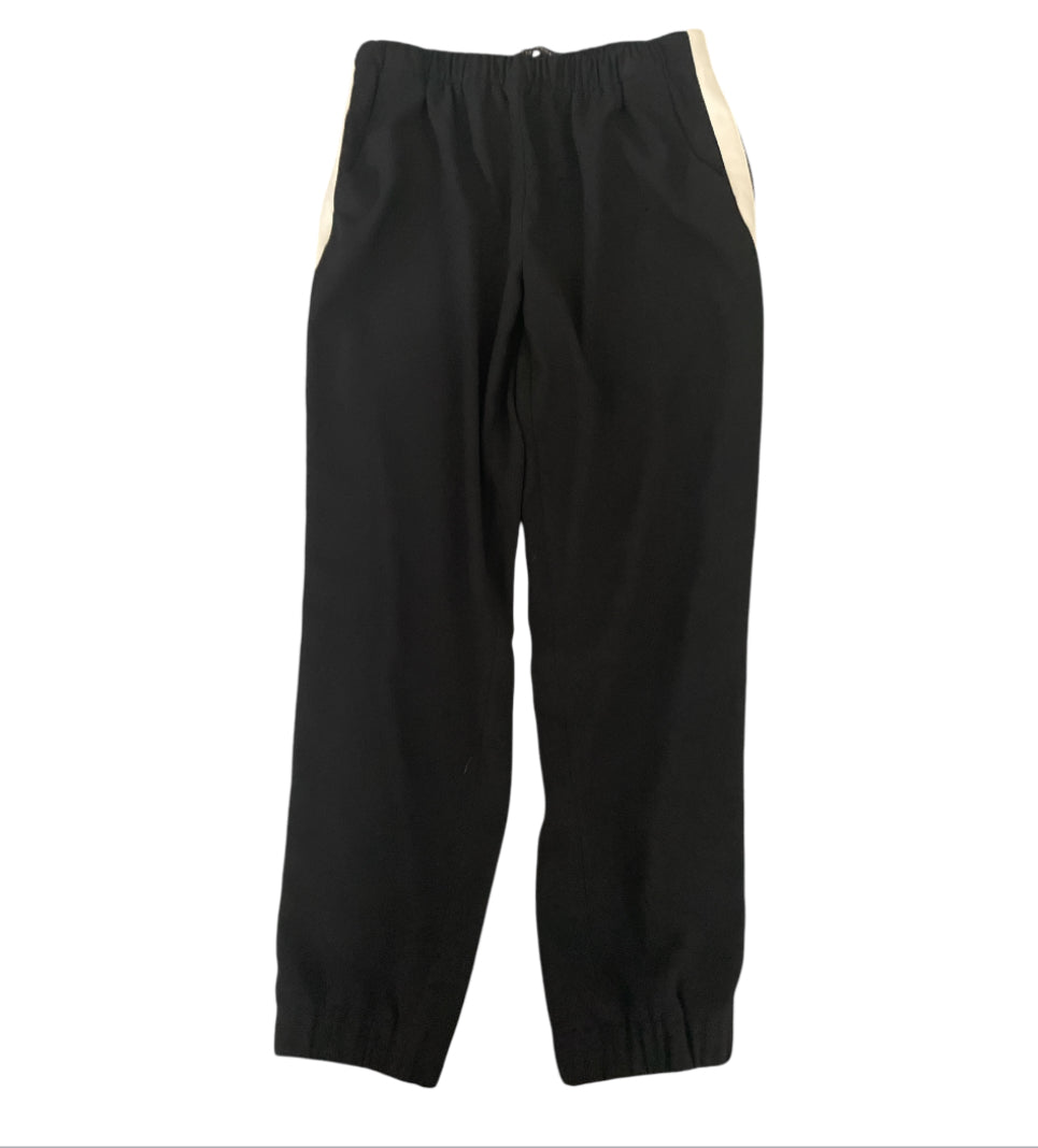 Zara Black & Cream Racing Stripe Joggers (Large)