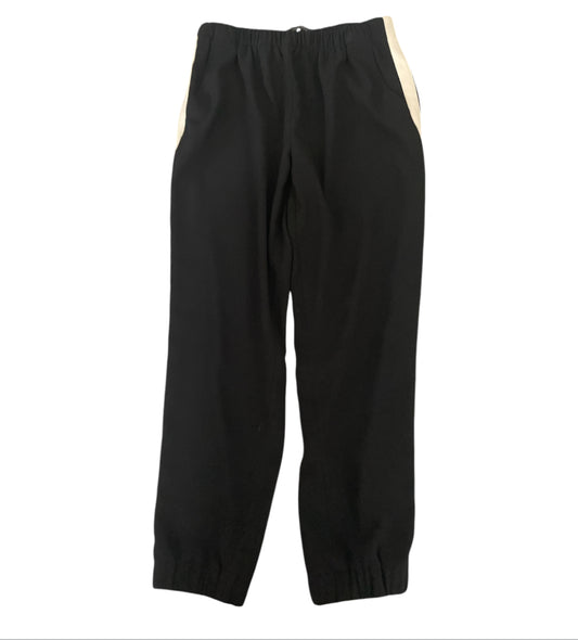 Zara Black & Cream Racing Stripe Joggers (Large)