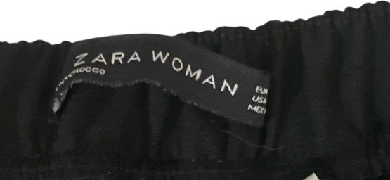 Zara Black & Cream Racing Stripe Joggers (Large)