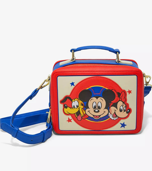 Loungefly Disney Mickey And Friends Classic Lunchbox Crossbody Bag.