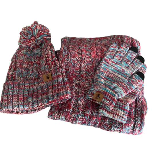Cozy Winter Accessory Set Hat Scarf Glove
