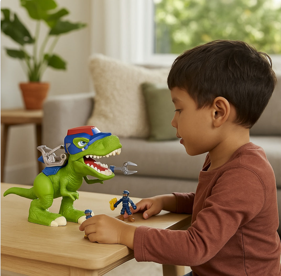 Playskool Heroes Chomp Squad Troopersaurus and Bobby Badge