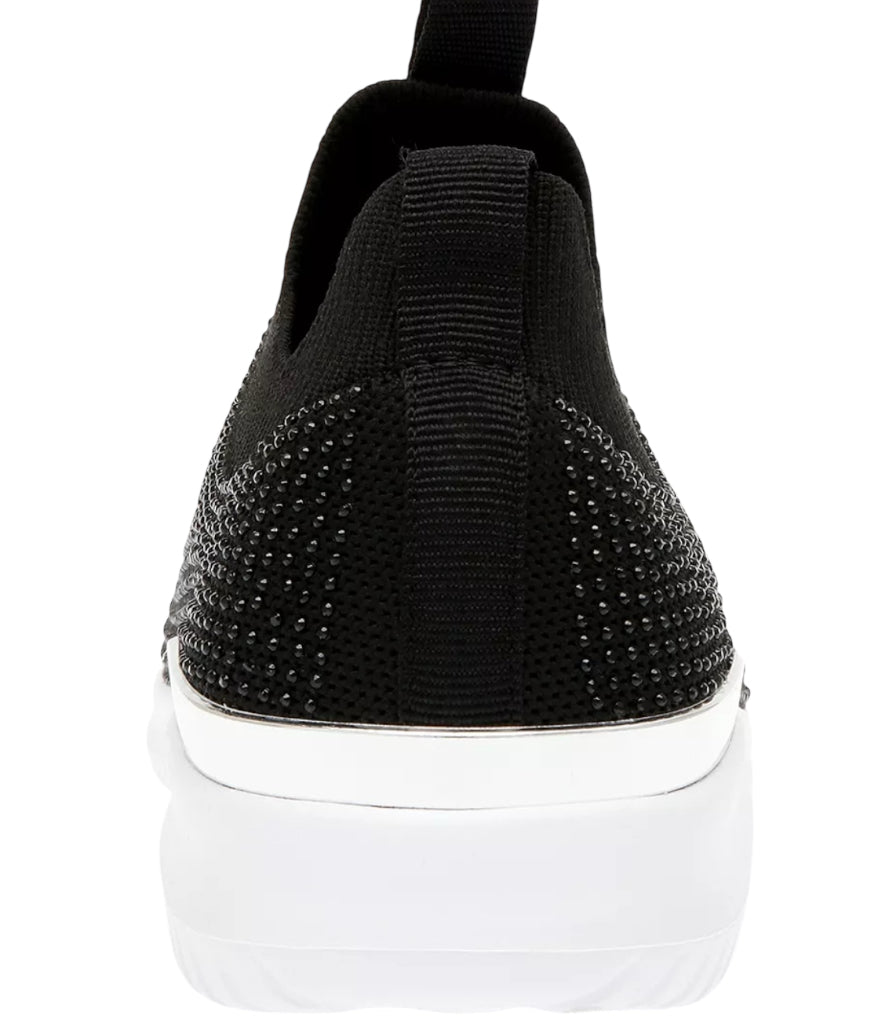 Anne Klein Mylee Black Rhinestone Studded Sneakers (5.5)