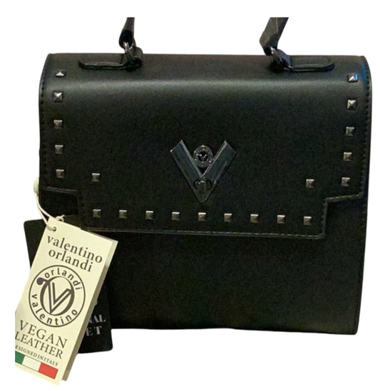 VALENTINO ORLANDI Black Satchel Bag with Removable Strap & Wallet