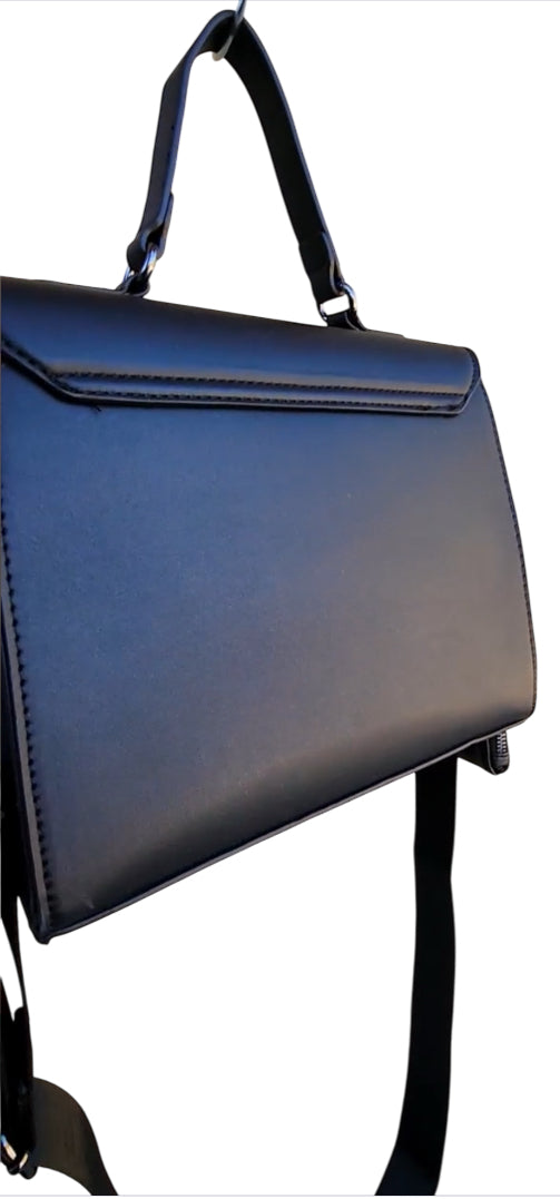 VALENTINO ORLANDI Black Satchel Bag with Removable Strap & Wallet