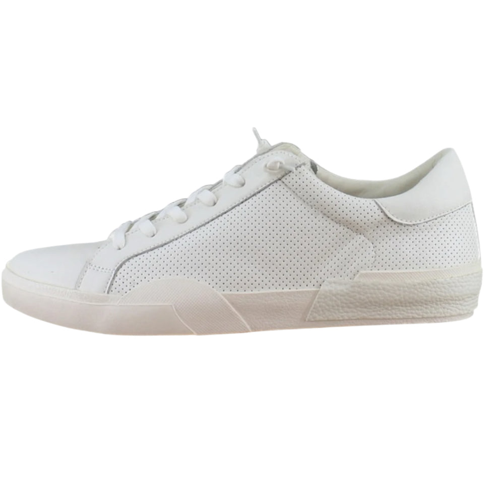 Dolce Vita Zohara platform sneakers in white perforated leather.(10)