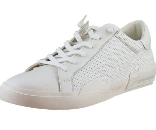 Dolce Vita Zohara platform sneakers in white perforated leather.(10)