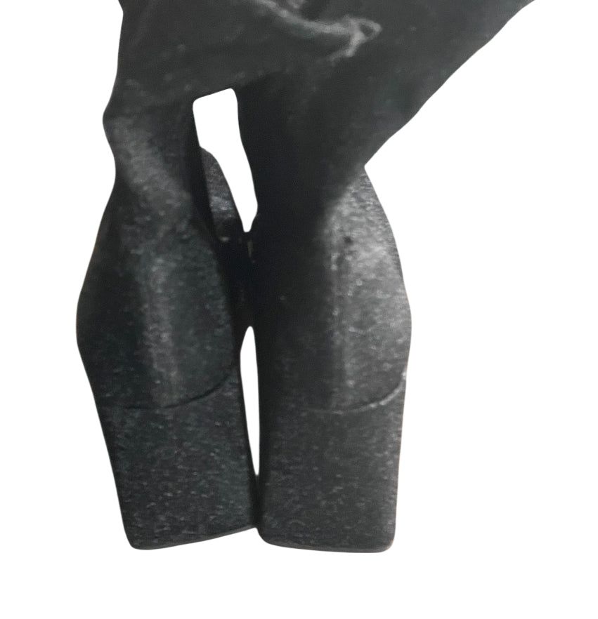 Top Moda Black Glitter Ankle Boot (9)