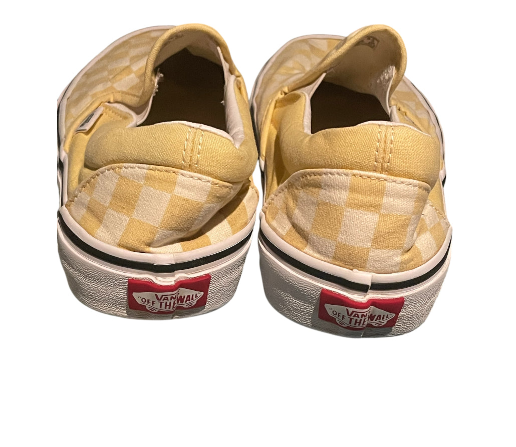 Vans Checkerboard Classic Slip-On Sneakers Yellow (8.5)