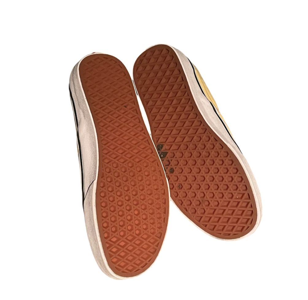 Vans Checkerboard Classic Slip-On Sneakers Yellow (8.5)