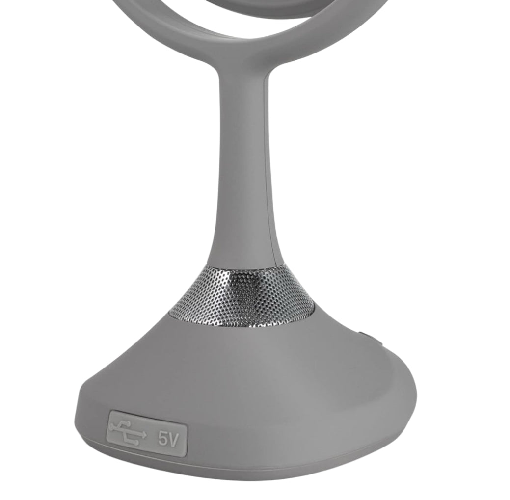 Zadro 5" Round LED Ring Light Bluetooth Countertop Mirror