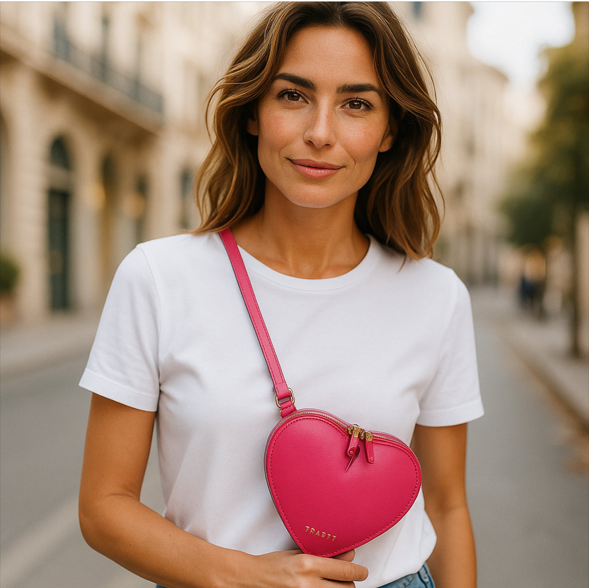 BEBE MALOU HEART CROSSBODY