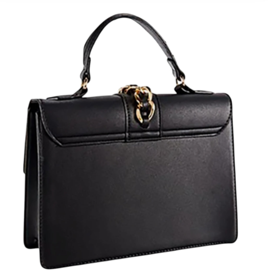 Badgley Mischka Black Plain Grain Crossbody