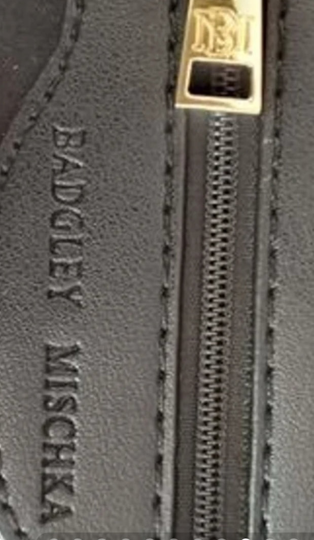 Badgley Mischka Black Plain Grain Crossbody