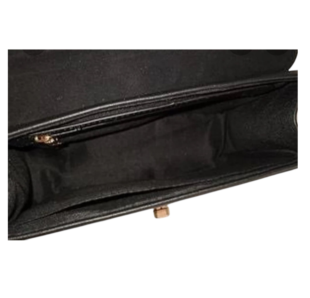 Badgley Mischka Black Plain Grain Crossbody