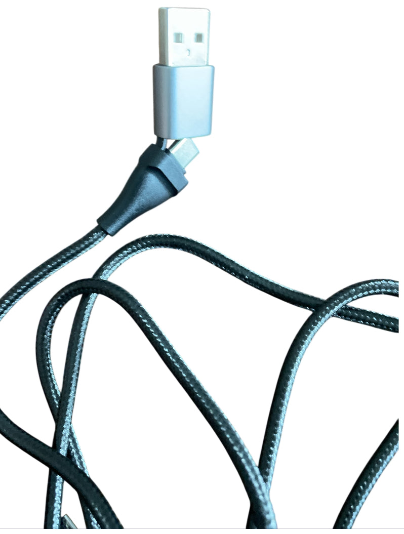 3-in-1 multi-charging cable with a braided nylon exterior.