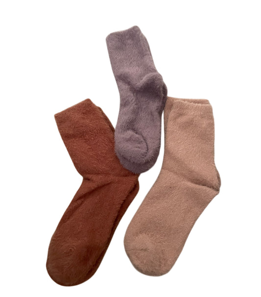 Assorted Ankle Length Soft Light Fuzzy Warm Socks