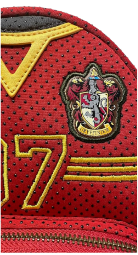 Loungefly Harry Potter Gryffindor Quidditch Uniform Mini Backpack. 