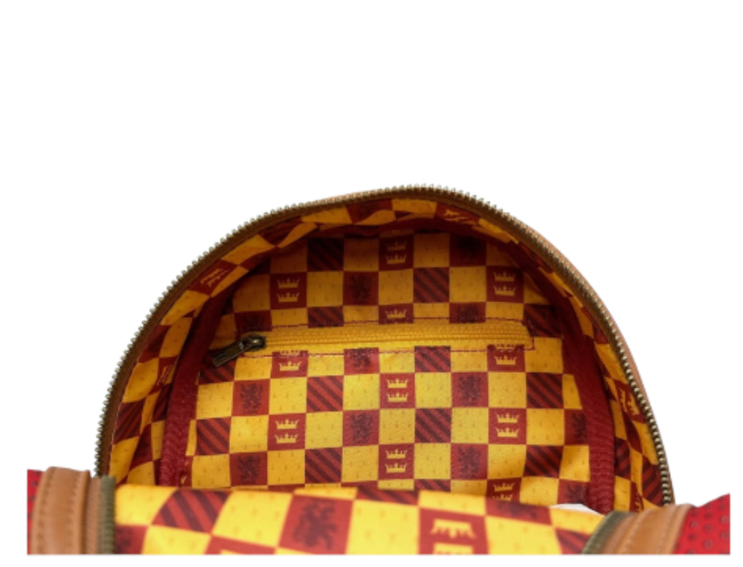 Loungefly Harry Potter Gryffindor Quidditch Uniform Mini Backpack. 