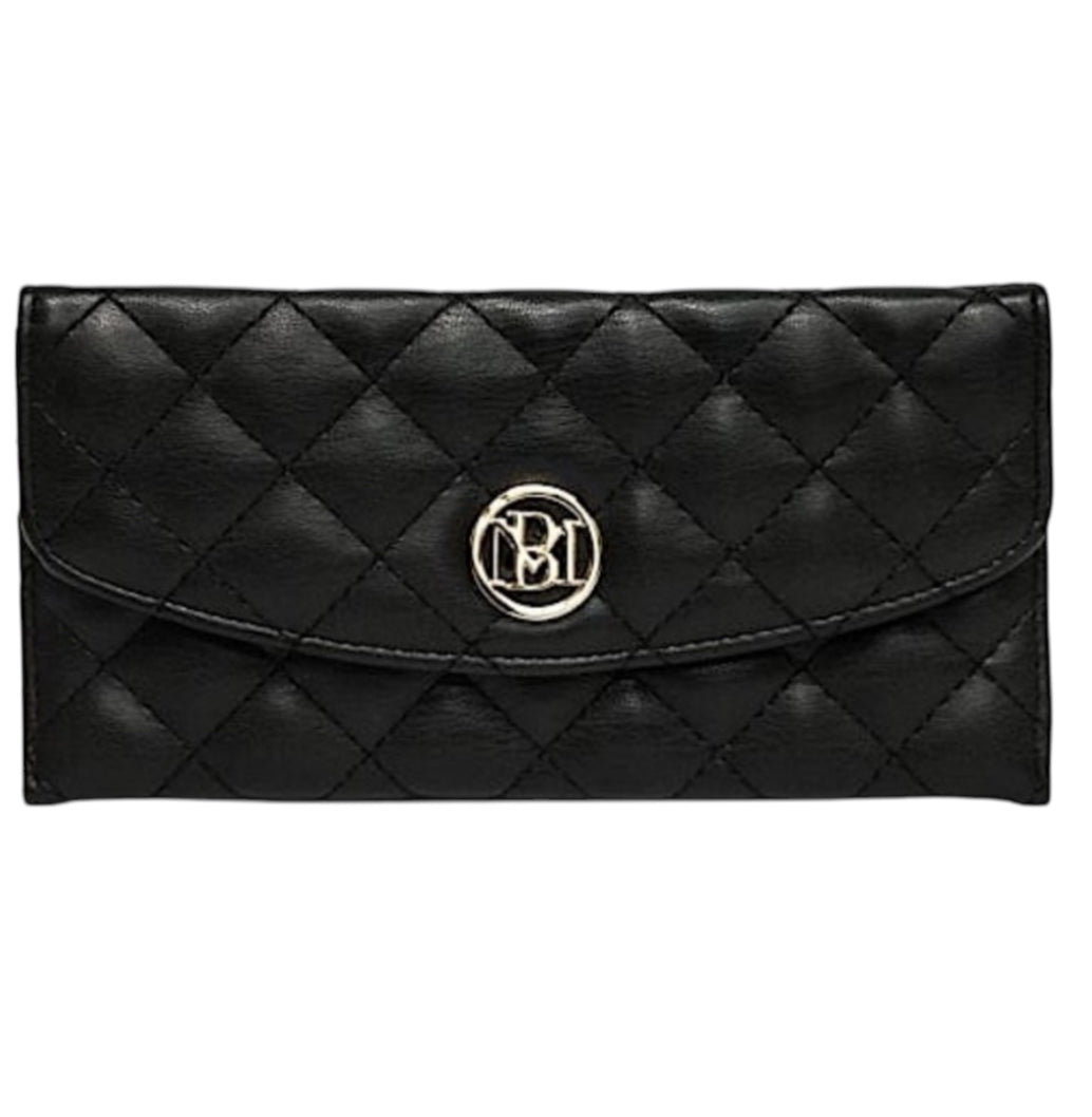 Badgley Mischka Black Diamond Quilted Wallet