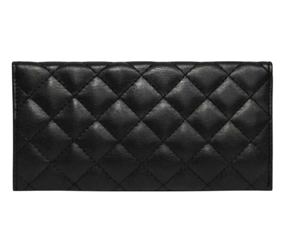 Badgley Mischka Black Diamond Quilted Wallet