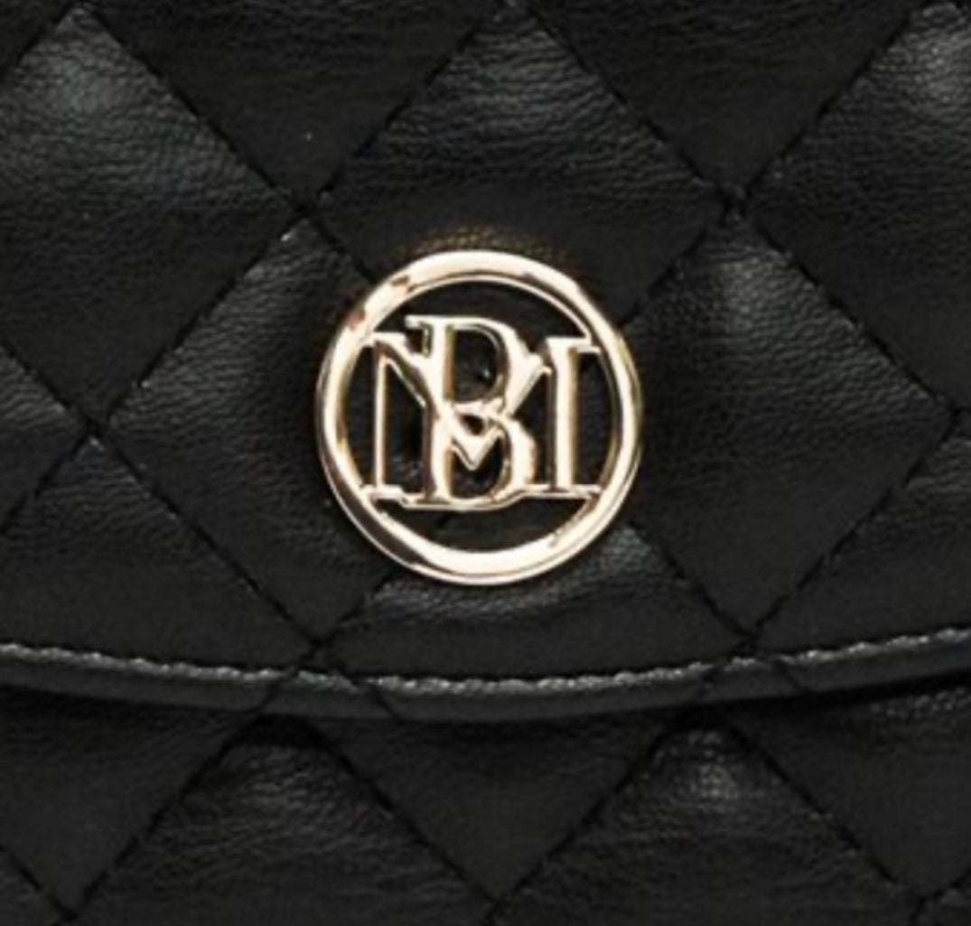 Badgley Mischka Black Diamond Quilted Wallet